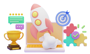 3D illustration of money going down a purple arrow